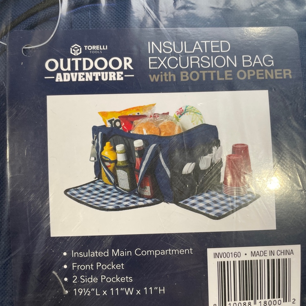 Torelli Outdoor Adventure Insulated Excursion Bag with Bottle Opener - Brand New